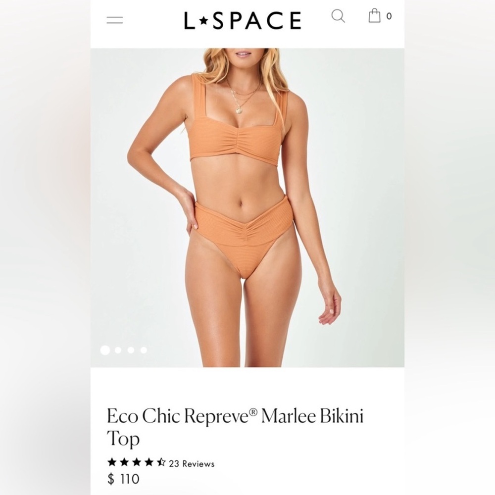 NWT L*Space Marlee Bikini Top